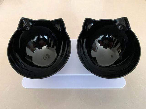 SearchFindOrder Black Double Bowls The Amazing  Orthopedic Cat Bowl
