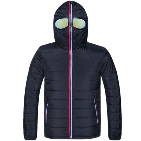 SearchFindOrder black / M Hooded Winter Jacket with Glasses