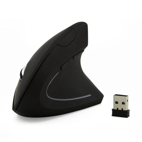 SearchFindOrder Black Right Hand USB Ergonomic Vertical 2.4G Wireless Optical Computer Gaming Mouse