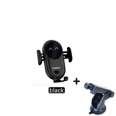 SearchFindOrder Black with Suction Cup Universal Intelligent Car Wireless Phone Charger
