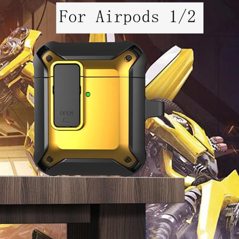 SearchFindOrder Black Yellow For 1 2 Shockproof Protective Cover For Apple AirPods 1/2 and Pro