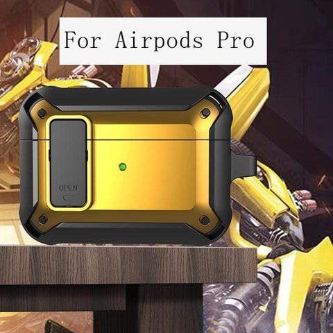 SearchFindOrder Black Yellow For Pro Version Shockproof Protective Cover For Apple AirPods 1/2 and Pro