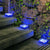 SearchFindOrder Blue / 4 LED 7x7x5cm Outdoor LED Solar Lawn Garden Decorative Brick Ice Cube Lights