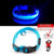 SearchFindOrder Blue Button Battery / XL NECK 52-60 CM LED Dog Collar - USB Rechargeable