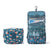 SearchFindOrder Blue flowers / China Waterproof Travel Cosmetic Toiletries Bag with Hook