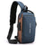 SearchFindOrder Blue Luxury Multifunctional Anti-Theft USB Charging Crossbody Travel Sling Bag