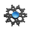 SearchFindOrder Blue on Black / China 23-in-1 Stainless Steel Snowflake Multifunctional Tool Fidget Spinner