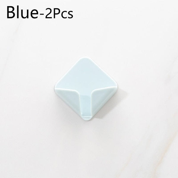 SearchFindOrder Blue Power Cord Holding Wall Hook (2 Pieces)