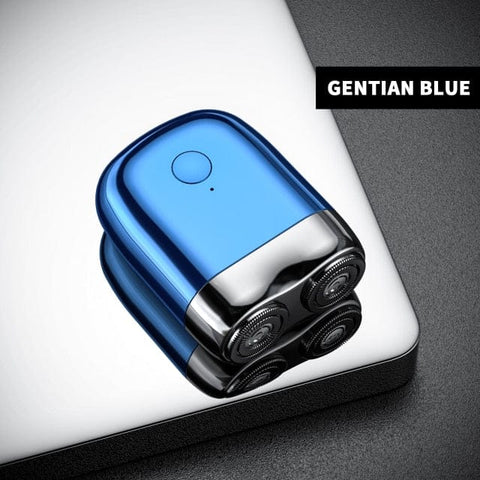 SearchFindOrder Blue Rotary Mini Electric Travel Shaver