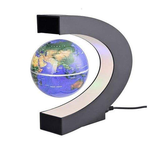 SearchFindOrder Blue / US Plug / China Floating  Anti-Gravity LED World Map Lamp