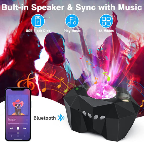 SearchFindOrder Bluetooth Music Speaker Space Galaxy Starry Sky Lamp Projector