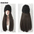 SearchFindOrder brown black Knitted Long Hair Wig Beanie