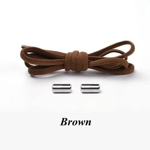 SearchFindOrder Brown Smart No-Tie Shoelaces