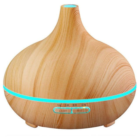 SearchFindOrder Brown with 7 Color LED / AU Essential Oil Diffuser with LED Mood Lighting