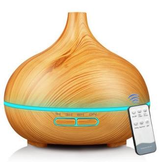 SearchFindOrder Brown with 7 Color LED & Remote Control / AU Essential Oil Diffuser with LED Mood Lighting