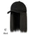 SearchFindOrder C black Knitted Long Hair Wig Beanie