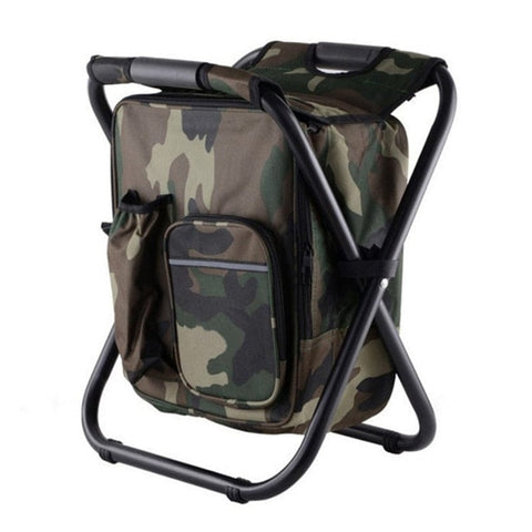 SearchFindOrder Camouflage Outdoor Large Capacity Portable Cooler Chair Backpack Holds up to 400lbs