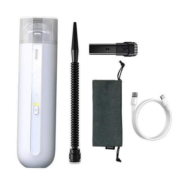 SearchFindOrder Car Washing & Cleaning White Handheld Mini Cordless Portable Car Vacuum with HEPA Filter