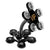 SearchFindOrder Cellphone Accessories Black 360° Rotatable Metal Flower Cell Phone Holder