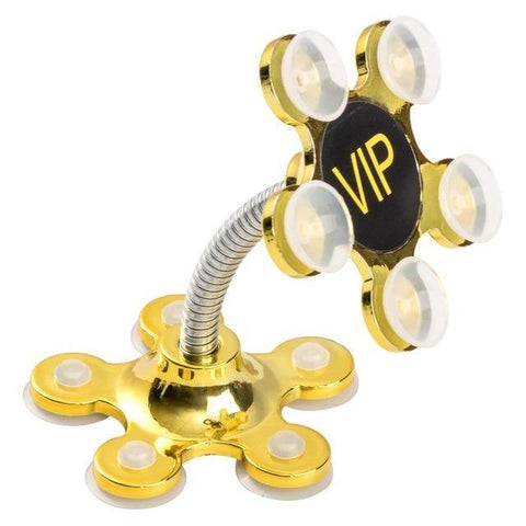SearchFindOrder Cellphone Accessories Golden 360° Rotatable Metal Flower Cell Phone Holder