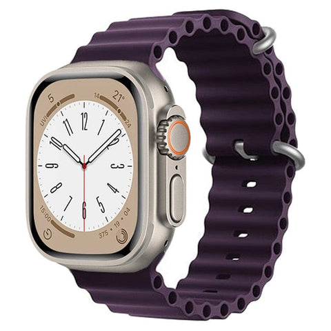 SearchFindOrder China / elderberry / 38 40 41mm Ocean Silicone Strap Band For Apple iWatch Ultra