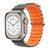 SearchFindOrder China / Grey-orange / 38 40 41mm Ocean Silicone Strap Band For Apple iWatch Ultra