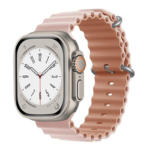 SearchFindOrder China / Oxford Pink-Rose / 38 40 41mm Ocean Silicone Strap Band For Apple iWatch Ultra