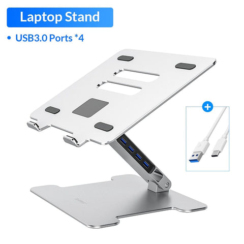 SearchFindOrder China / Stand with 4 USB 3.0 Port Aluminum Foldable Laptop Notebook Cooling Stand with USB 3.0 Hub
