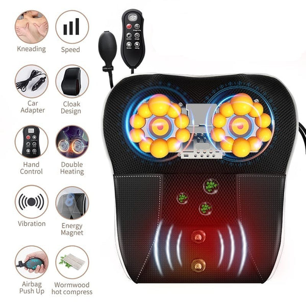SearchFindOrder China / UK / upgrade Jinkairui Electric Shiatsu Head Neck Cervical Ttraction Body Massager Car Back Pillow with Heating Vibrating Massage Device