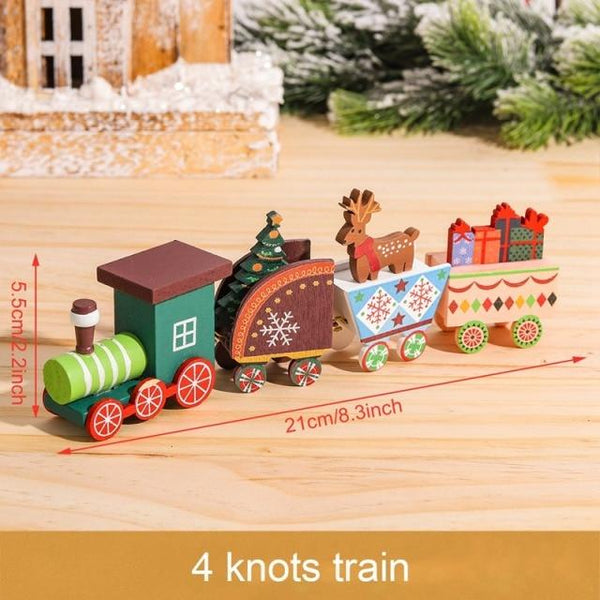 SearchFindOrder christmas 10 Christmas Wooden Train Ornament Decoration