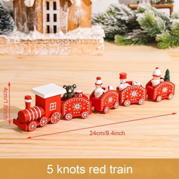 SearchFindOrder christmas 5 Christmas Wooden Train Ornament Decoration