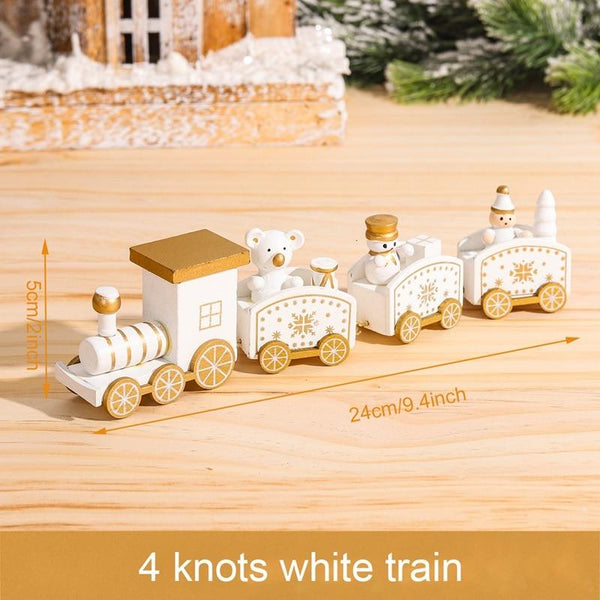 SearchFindOrder christmas 6 Christmas Wooden Train Ornament Decoration
