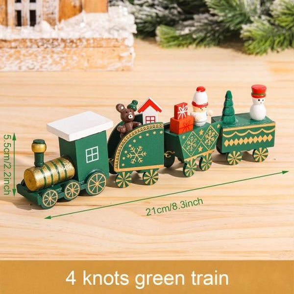 SearchFindOrder christmas 8 Christmas Wooden Train Ornament Decoration