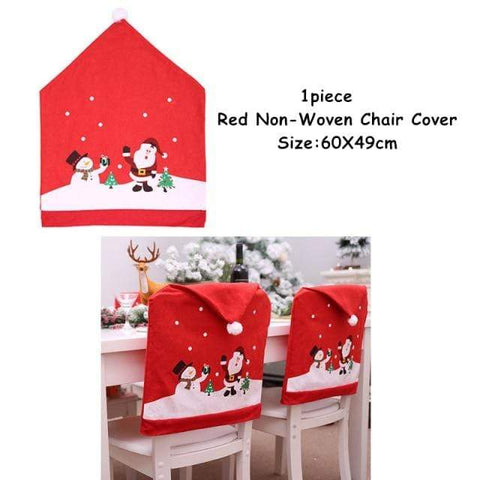 SearchFindOrder christmas Chair Cover-2 Multiple Christmas Decor For Tables & Chairs