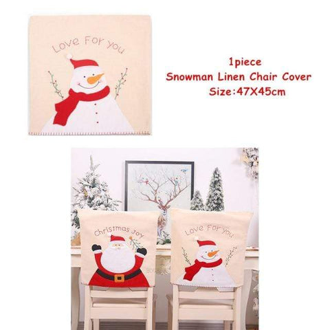 SearchFindOrder christmas Chair Cover-34 Multiple Christmas Decor For Tables & Chairs