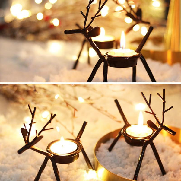SearchFindOrder christmas Christmas Iron Elk Candle Holders