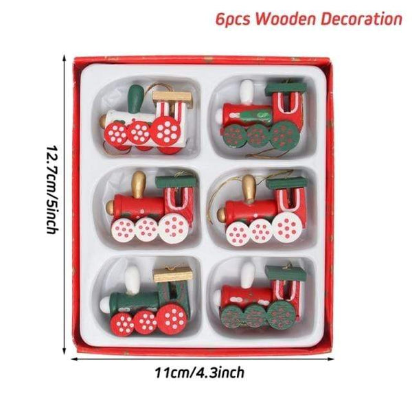 SearchFindOrder christmas Christmas Wooden Train Ornament Decoration