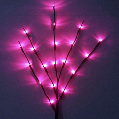 SearchFindOrder christmas Pink 20 Bulbs LED Willow Branch Lights