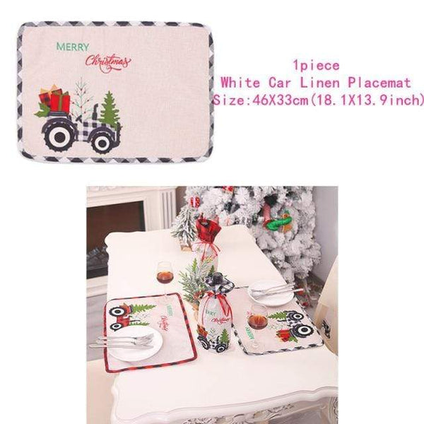 SearchFindOrder christmas Placemat-6 Multiple Christmas Decor For Tables & Chairs
