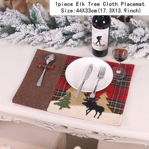 SearchFindOrder christmas Placemat-7 Multiple Christmas Decor For Tables & Chairs