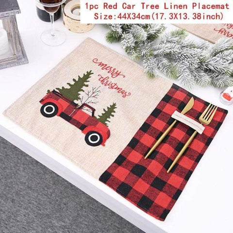 SearchFindOrder christmas Placemat-8 Multiple Christmas Decor For Tables & Chairs