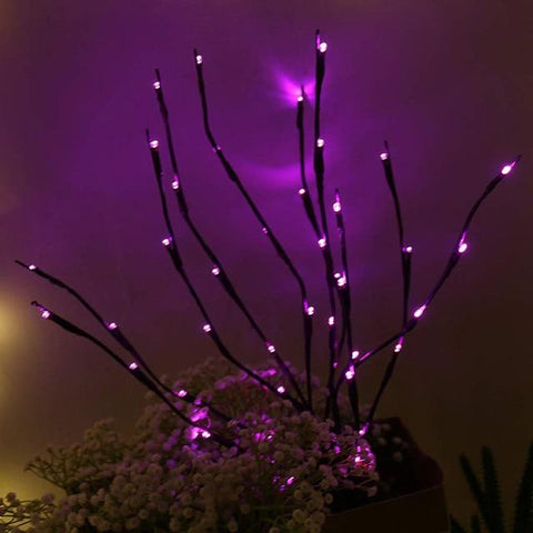 SearchFindOrder christmas Purple 20 Bulbs LED Willow Branch Lights