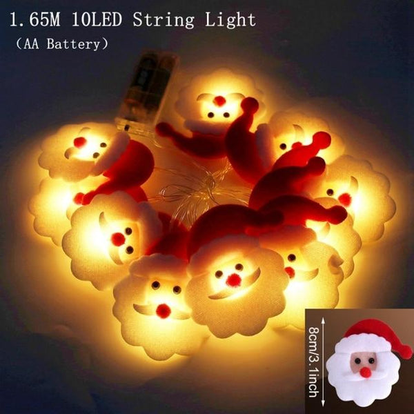 SearchFindOrder christmas Santa Claus Face Snowman, Deer, and Sand Christmas LED Tree Decoration