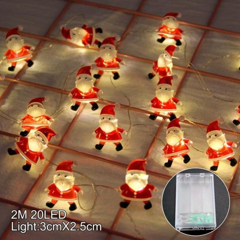 SearchFindOrder christmas Santa Claus Snowman, Deer, and Sand Christmas LED Tree Decoration