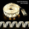 SearchFindOrder christmas Warm Silver 50 LED Double Layer Fairy Lights Christmas Ribbon