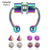 SearchFindOrder colorful style2 Magnetic Nose Hoop Ring