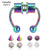 SearchFindOrder colorful style3 Magnetic Nose Hoop Ring