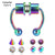 SearchFindOrder colorful style4 Magnetic Nose Hoop Ring