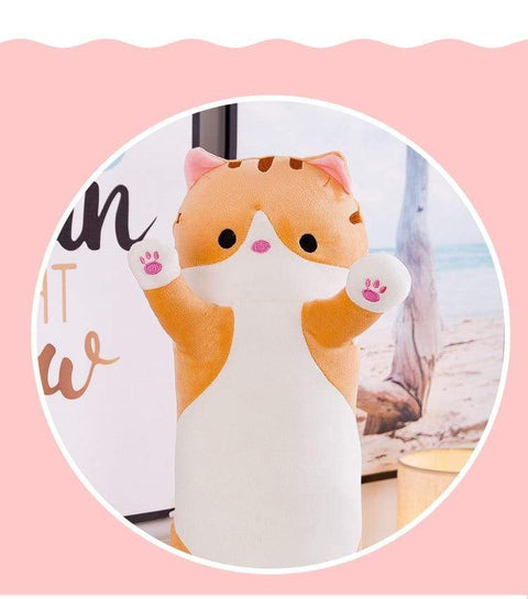 SearchFindOrder Cute Plush Long Stuffed Cat Pillow