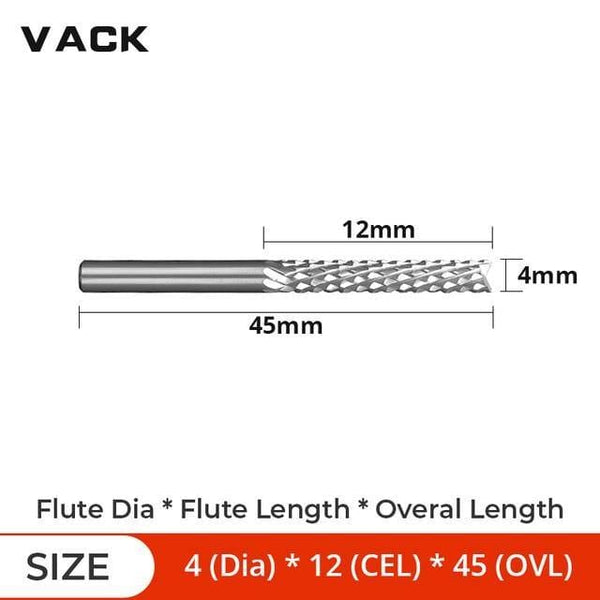 SearchFindOrder D4X12X45L Carbide Tungsten Corn teeth Milling bits cutter for Engraving machine